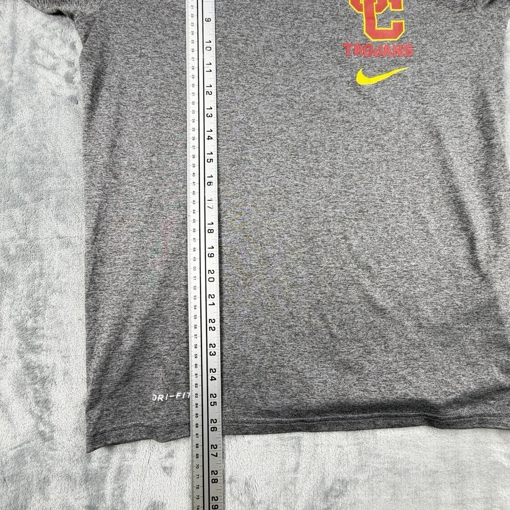 NWOT Nike USC Trojans Men's Small Gray Dri-FIT Long Sleeve Shirt NCAA